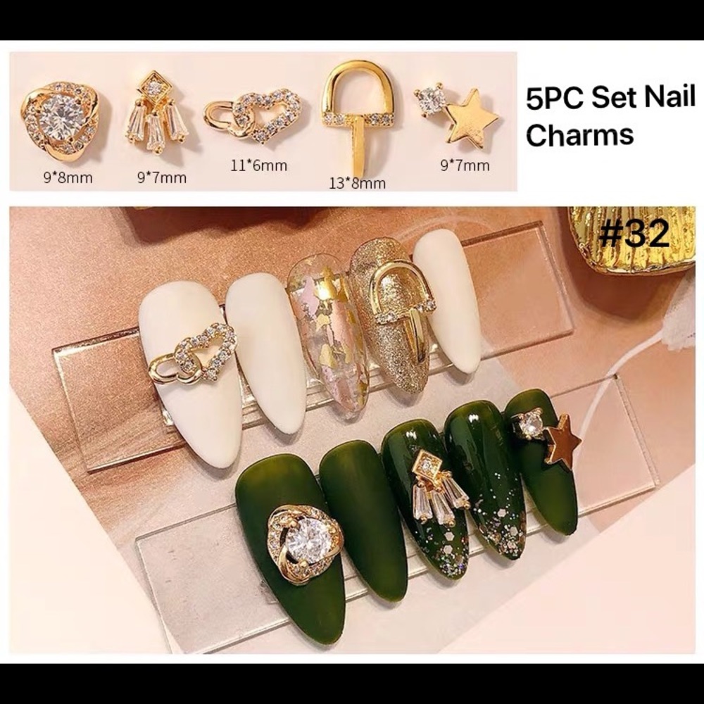 5pc Diamond Charms for Nails Design